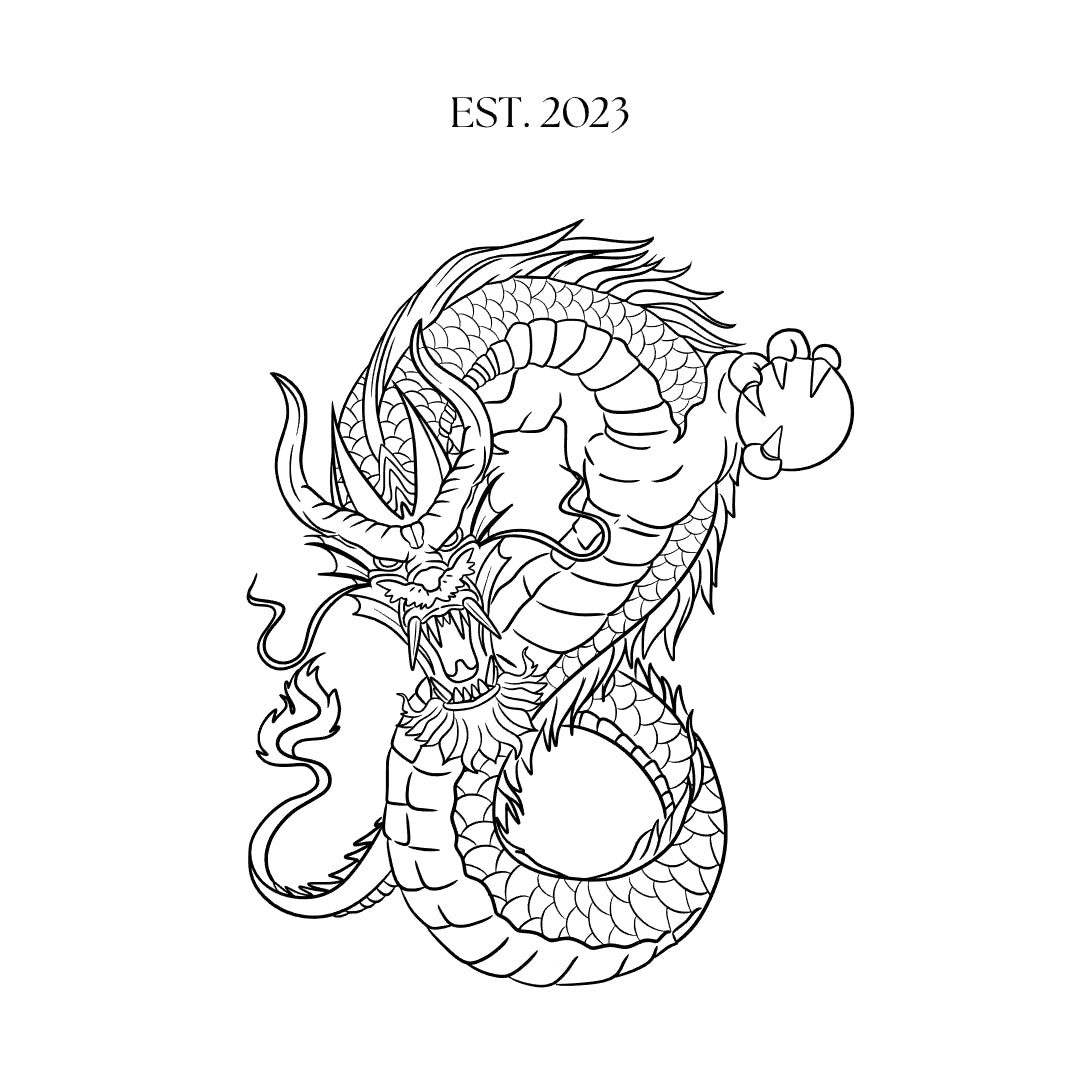 Gravurdesign „Inferno Dragon“ von Bollaz – Laserdesign mit feuerspuckendem Drachen im Gaming-Stil. Symbol für Stärke, Leidenschaft und unbesiegbare Energie.