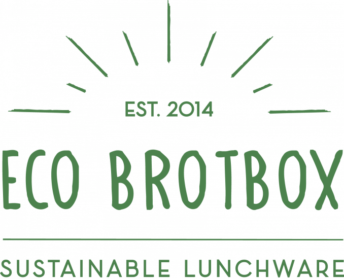 Eco Brotbox Partnerlogo in grüner Schrift mit nachhaltigem Lunchware-Slogan.